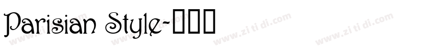 Parisian Style字体转换